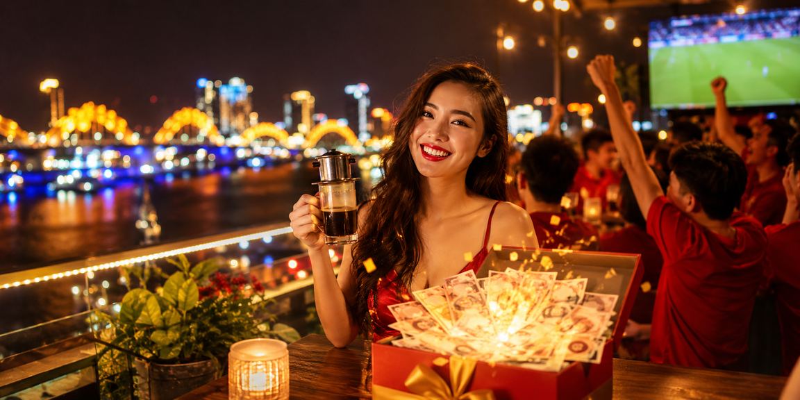 Người dùng Đà Nẵng xem tỷ lệ kèo bóng đá tại quán cà phê