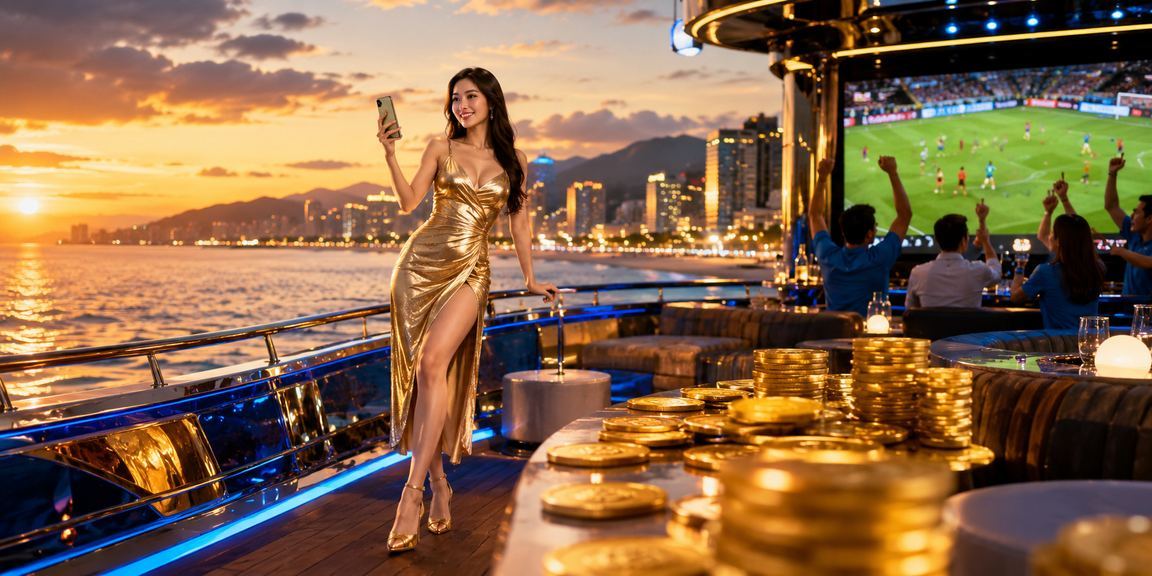 Người dùng Đà Nẵng thư giãn với cà phê và điện thoại, trải nghiệm casino mobile một cách điềm tĩnh
